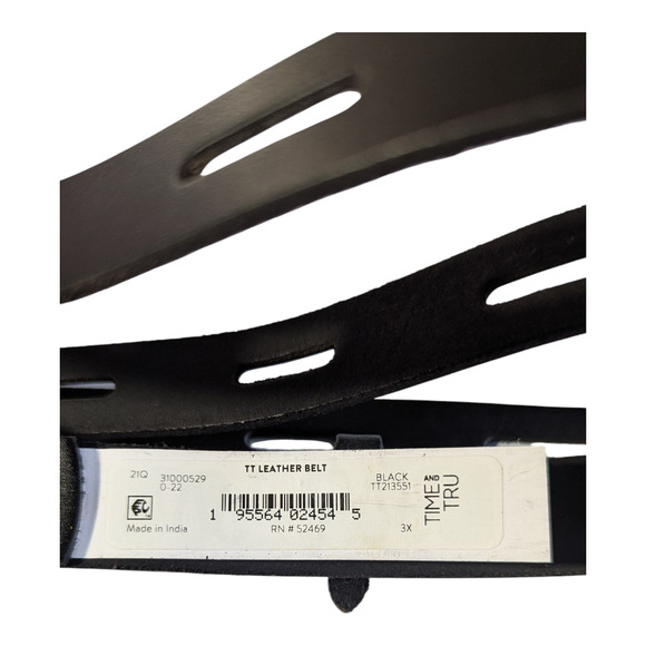 Time and Tru - New Leather Belt - Black - Size 3X - Women's Accessories - Picture 4 of 6